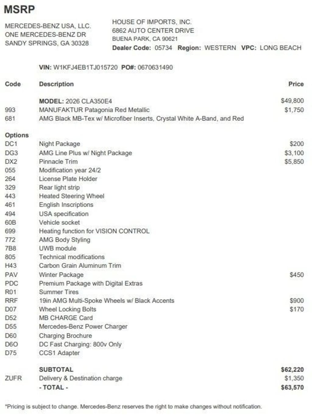 Certified 2026 Mercedes-Benz CLA Base Sedan