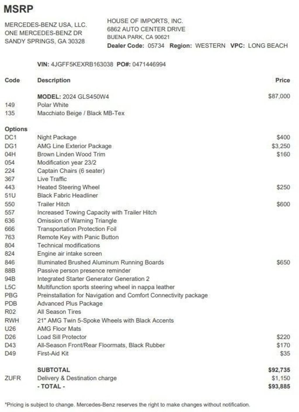 Certified 2024 Mercedes-Benz GLS 4MATIC SUV