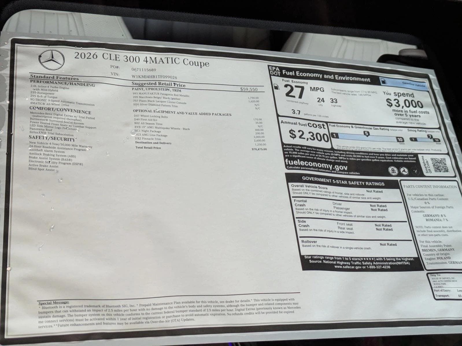 2026 Mercedes-Benz CLE CLE 300 - Photo 19