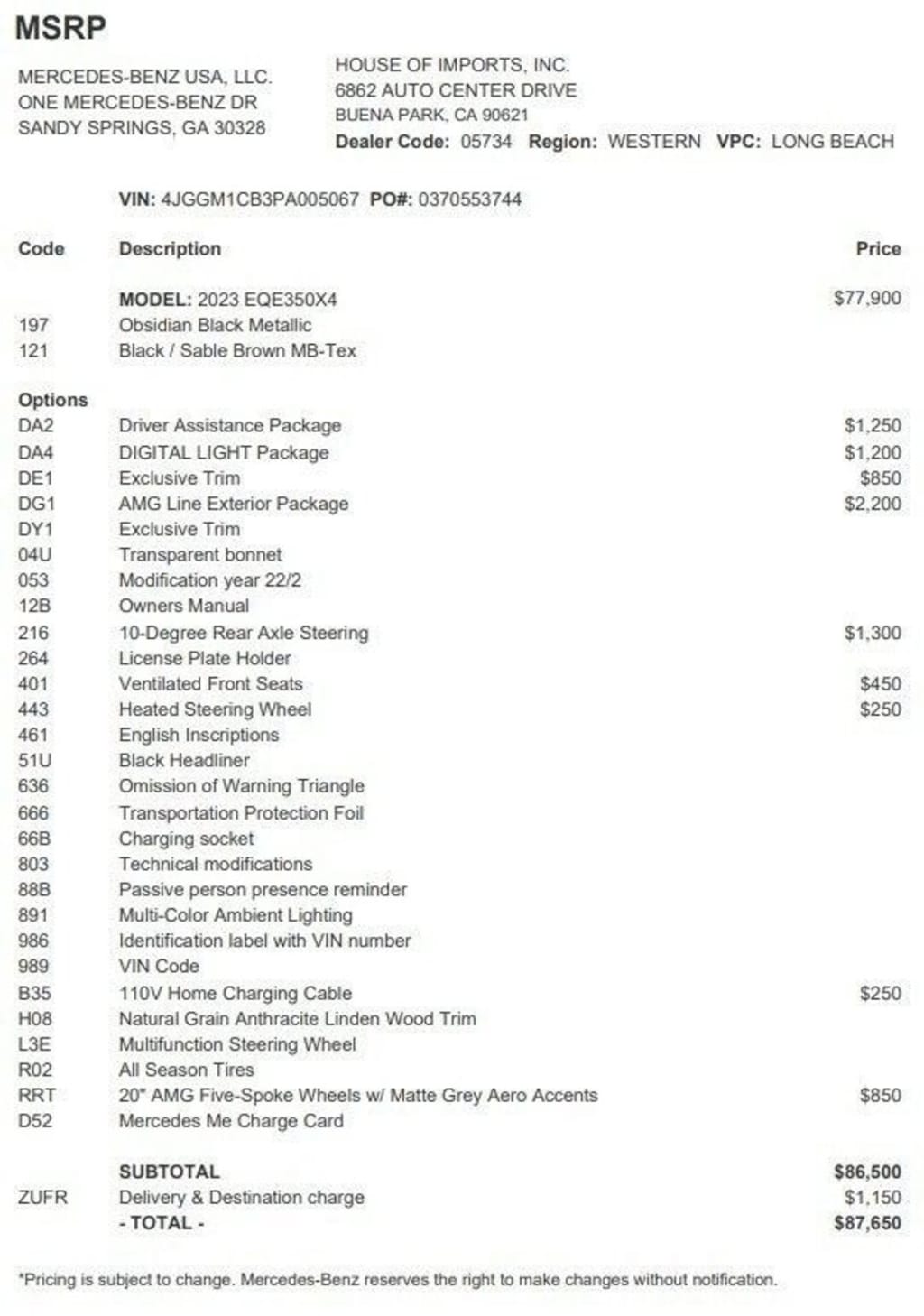 Certified 2023 Mercedes-Benz EQE SUV