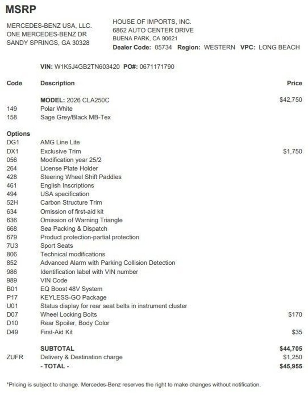 Certified 2026 Mercedes-Benz CLA Sedan