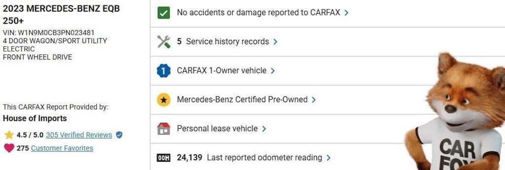 Certified 2023 Mercedes-Benz EQB SUV