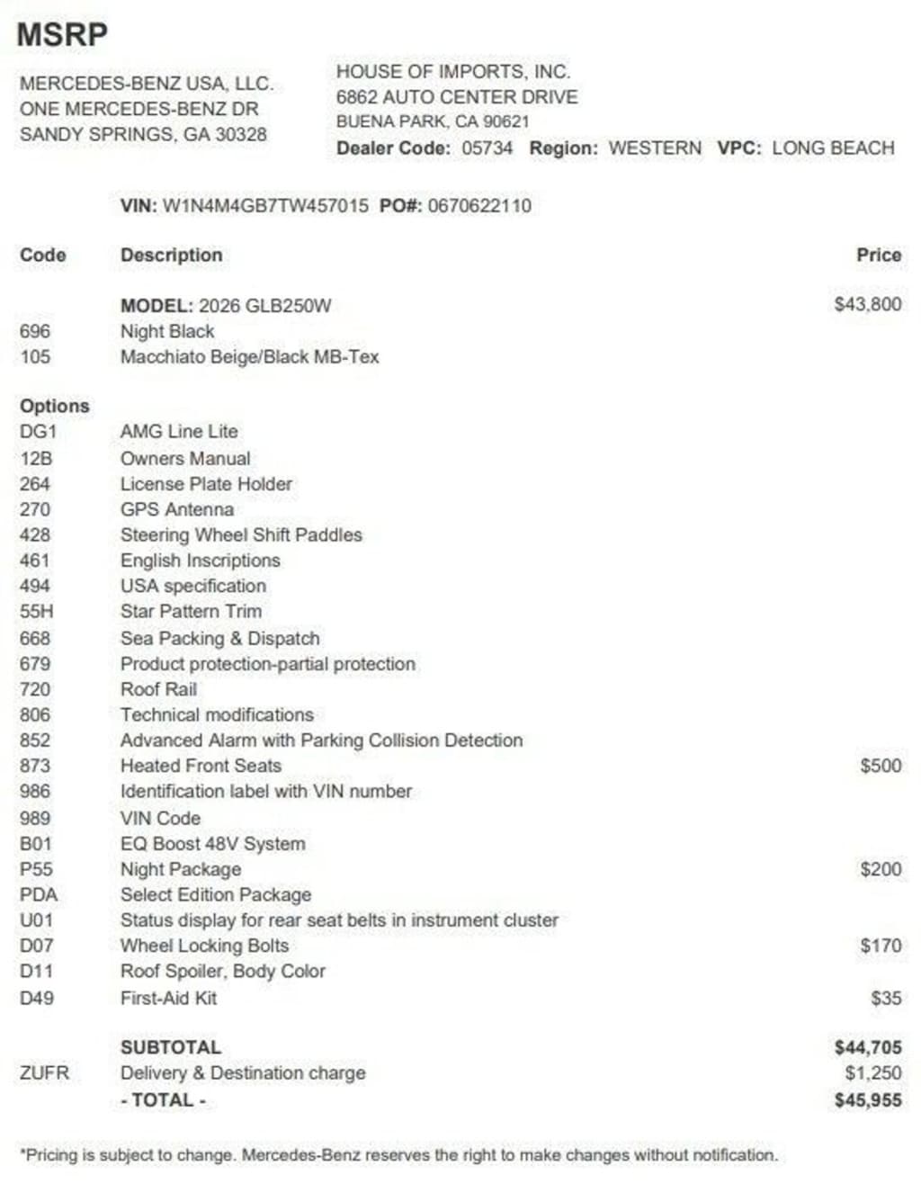 Used 2026 Mercedes-Benz GLB SUV