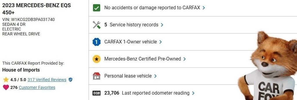 Certified 2023 Mercedes-Benz EQS Sedan