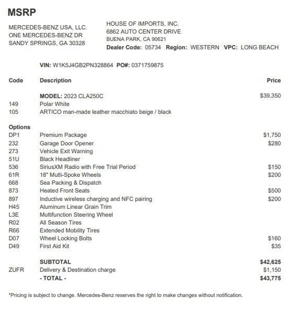 Certified 2023 Mercedes-Benz CLA  Coupe