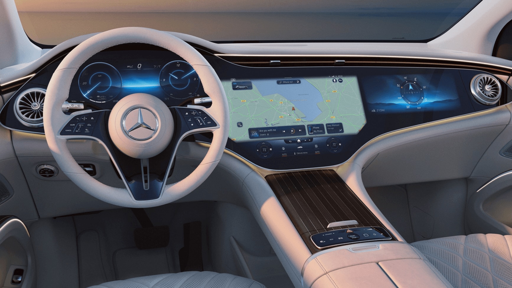 Interior of Mercedes-Benz EQS SUV