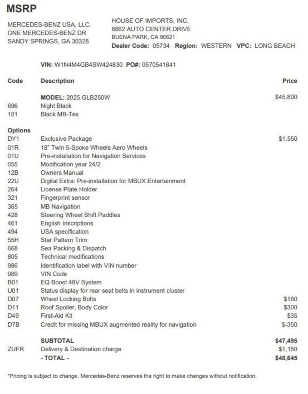 Certified 2025 Mercedes-Benz GLB SUV