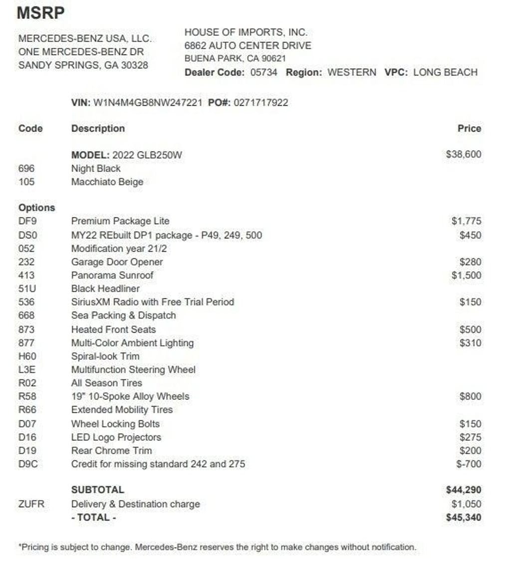 Certified 2022 Mercedes-Benz GLB SUV