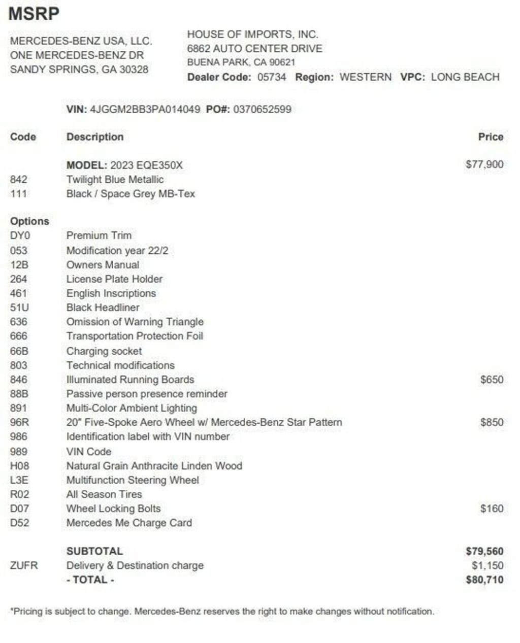 Certified 2023 Mercedes-Benz EQE SUV