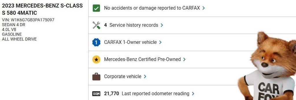 Certified 2023 Mercedes-Benz S-Class S 580 Sedan