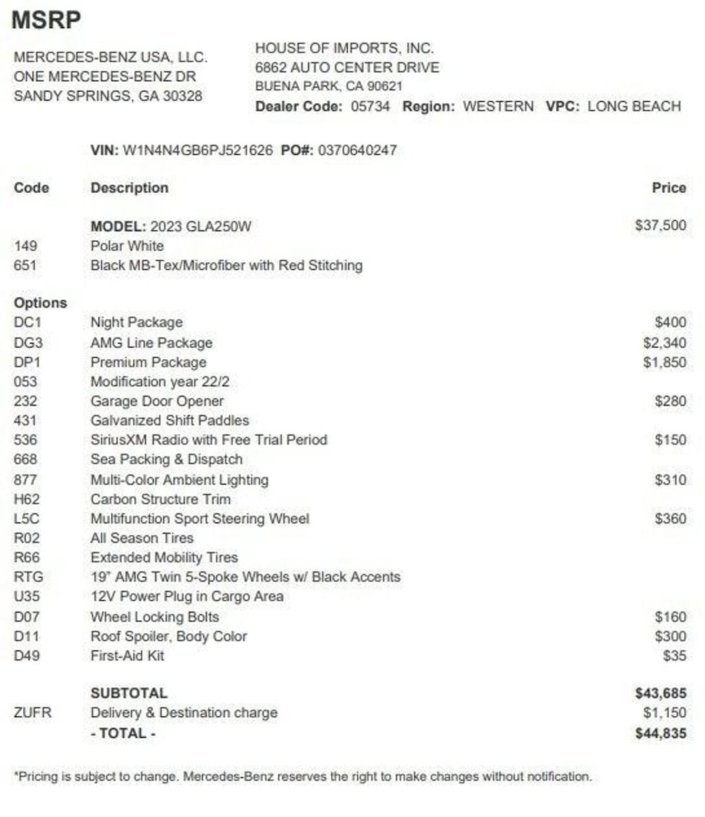 Certified 2023 Mercedes-Benz GLA SUV
