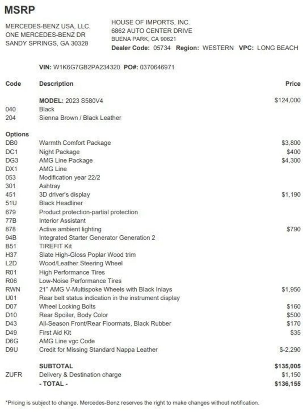 Certified 2023 Mercedes-Benz S-Class S 580 Sedan