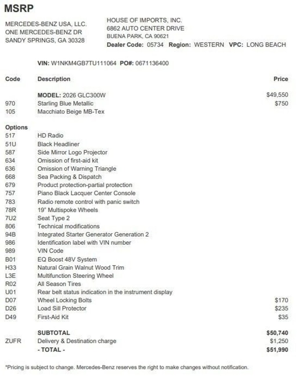 Certified 2026 Mercedes-Benz GLC SUV