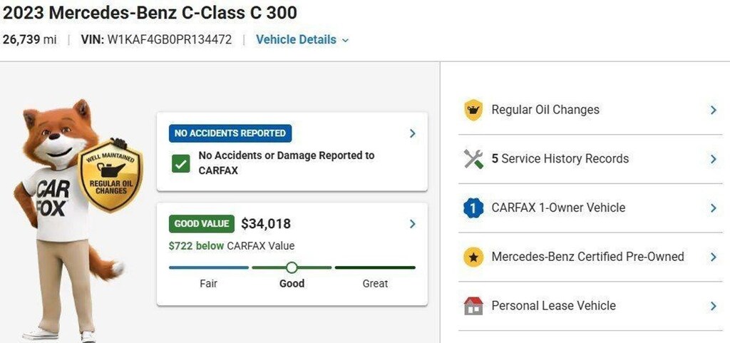 Certified 2023 Mercedes-Benz C-Class C300 Sedan