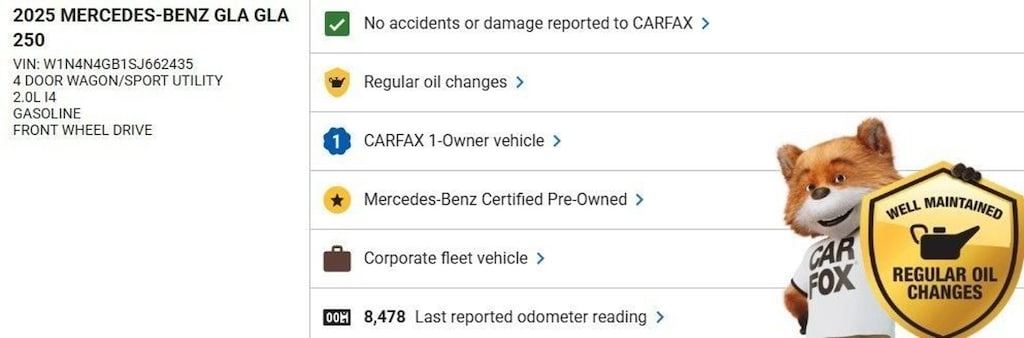 Certified 2025 Mercedes-Benz GLA  SUV