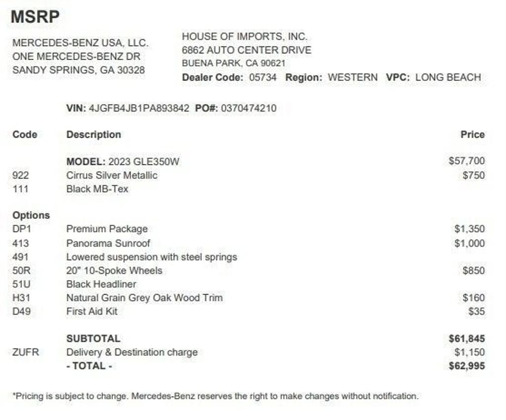 Certified 2023 Mercedes-Benz GLE SUV