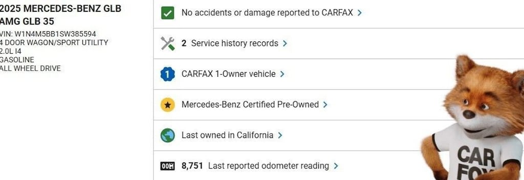 Certified 2025 Mercedes-Benz GLB 4MATIC SUV