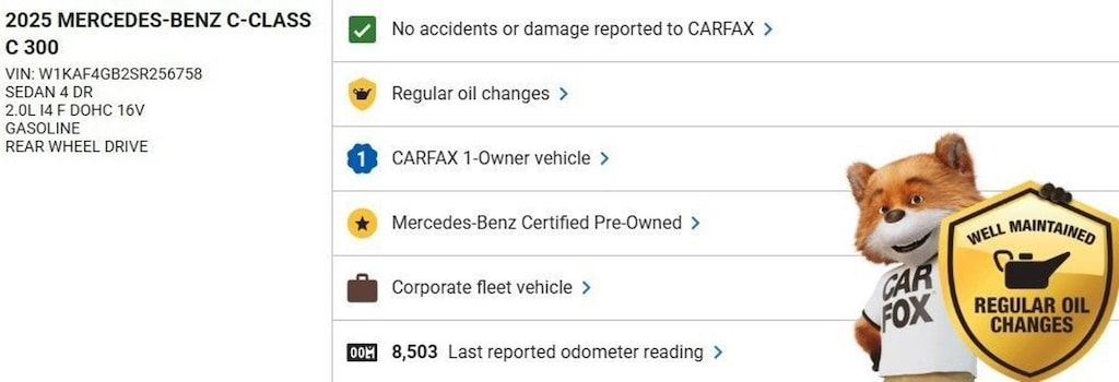 Certified 2025 Mercedes-Benz C-Class C 300 Sedan