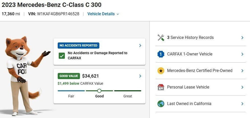 Certified 2023 Mercedes-Benz C-Class C300 Sedan