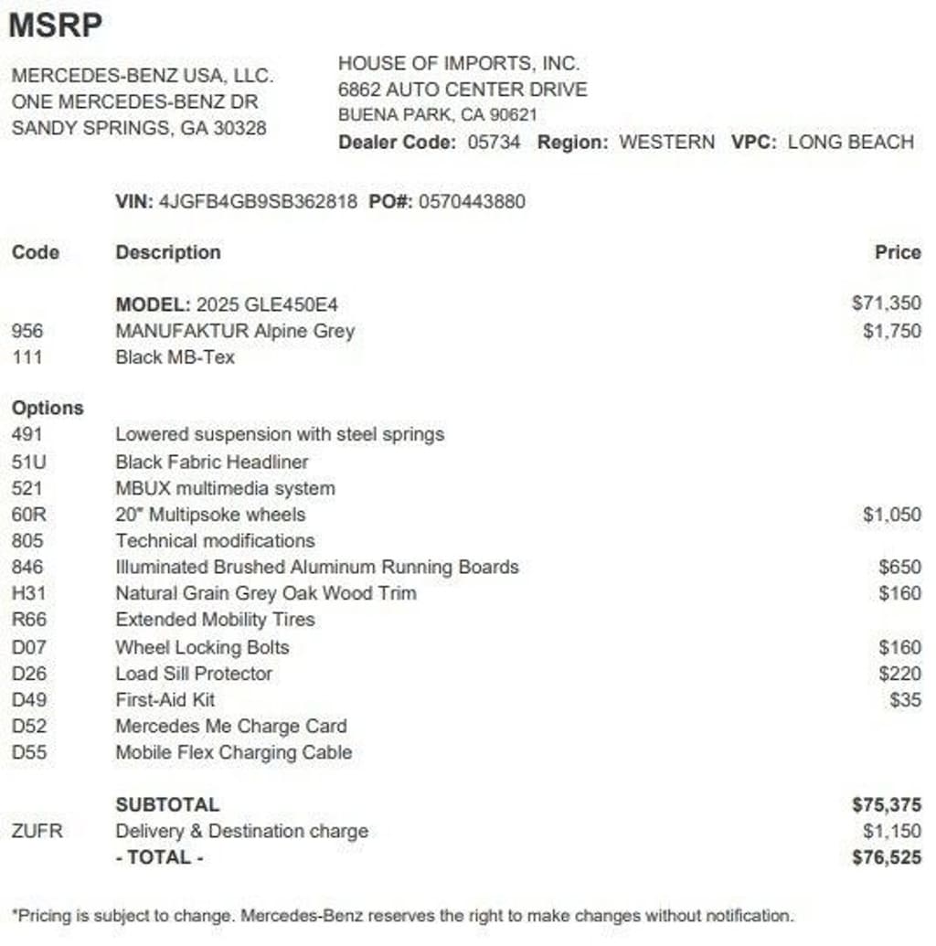 Certified 2025 Mercedes-Benz GLE 4MATIC SUV