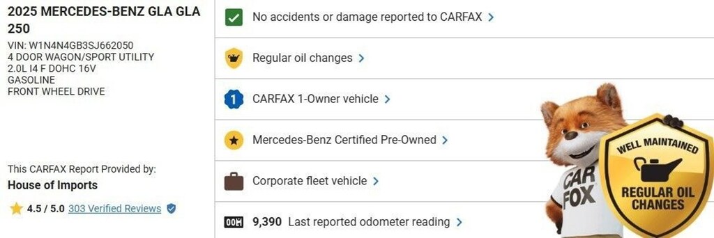 Certified 2025 Mercedes-Benz GLA SUV