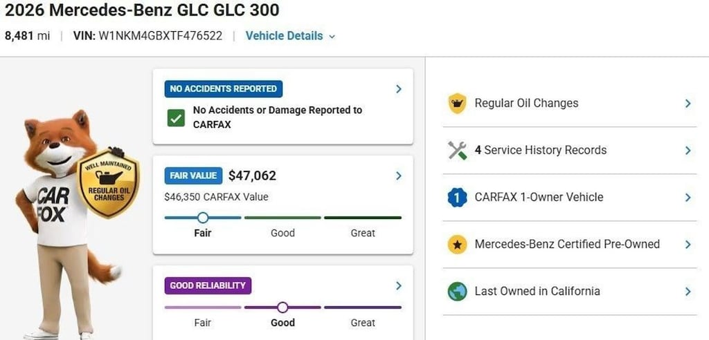 Certified 2026 Mercedes-Benz GLC SUV