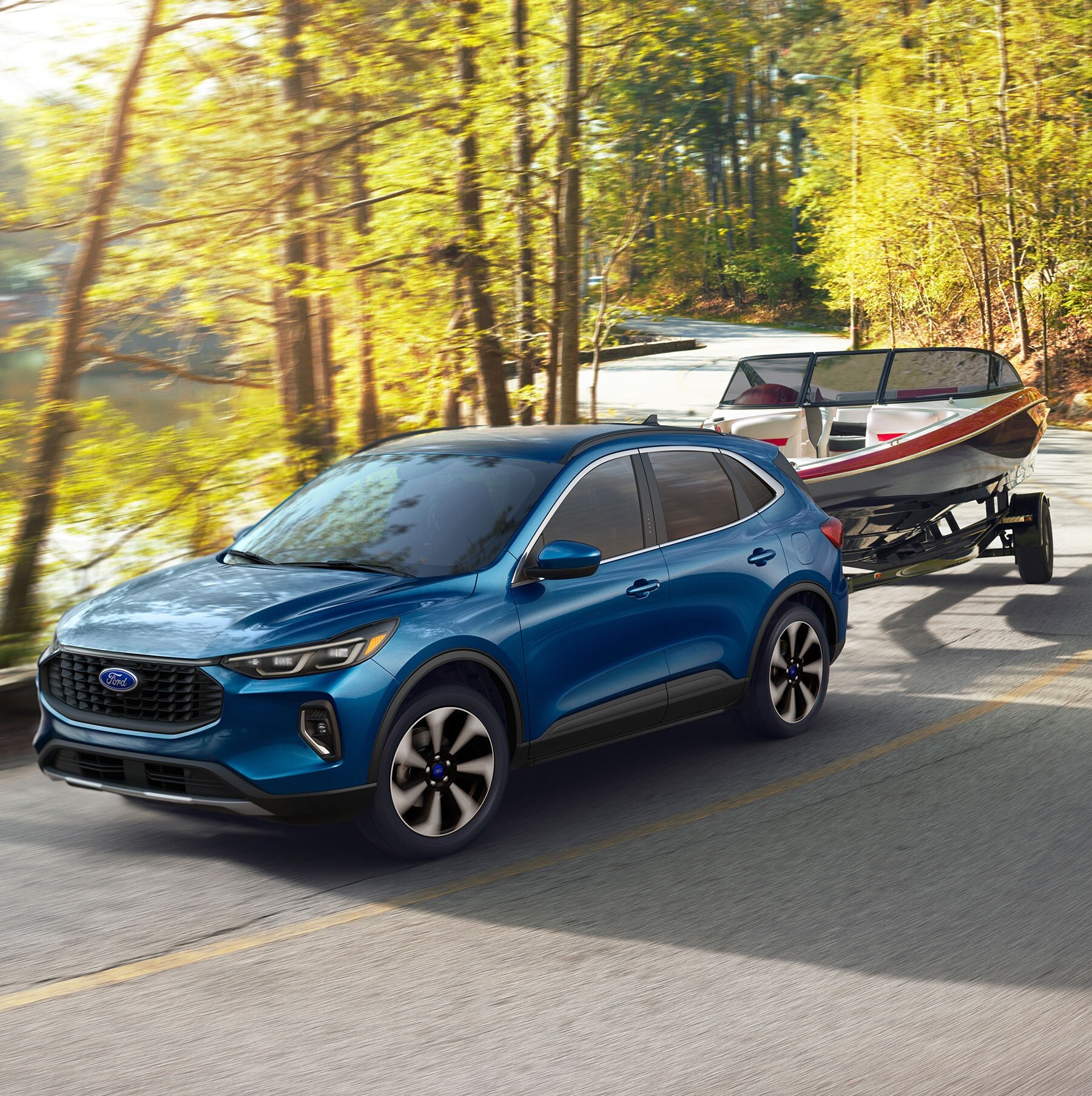 2025 Ford Escape Towing a Boat