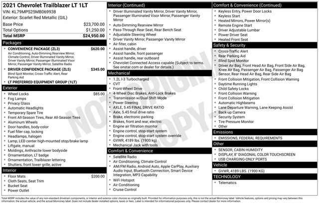 2021 Chevrolet TrailBlazer LT 8