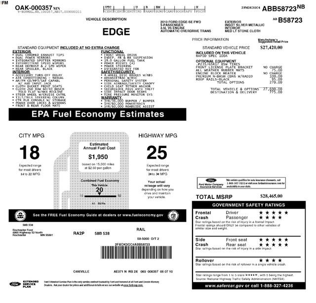 Thumbnail: 2010 Ford Edge - 8