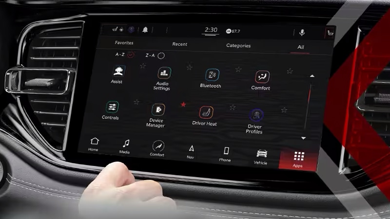 2024 Dodge Durango 10.1-inch Uconnect touchscreen