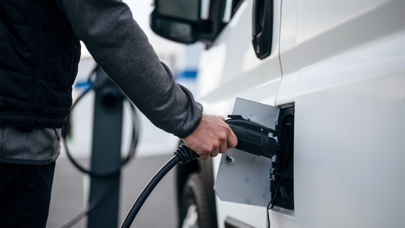 2025 Ram ProMaster EV charging port