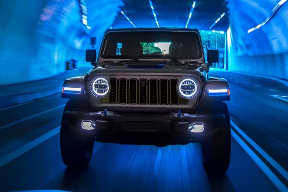 2024 Jeep Wrangler driving in a tunnel