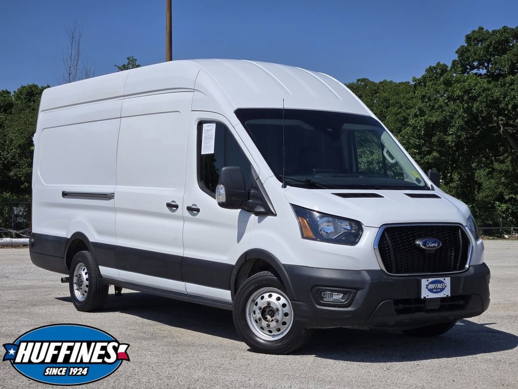 Oxford White 2023 Ford Transit Cargo 350 High Roof Extended LB AWD Van All-Wheel Drive Automatic