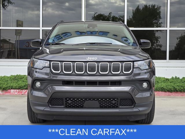 Certified 2022 Jeep Compass Latitude with VIN 3C4NJCBBXNT109529 for sale in Lewisville, TX
