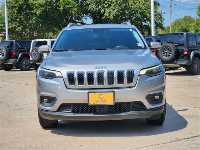 Certified 2021 Jeep Cherokee Latitude Plus with VIN 1C4PJLLBXMD114936 for sale in Plano, TX