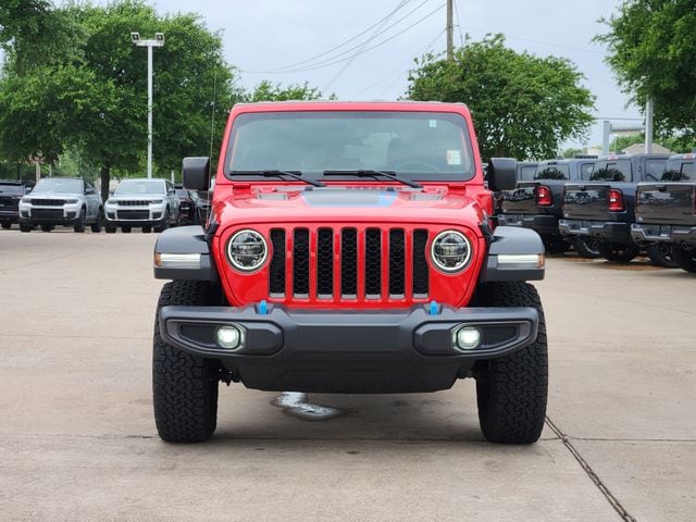 Certified 2022 Jeep Wrangler Unlimited Rubicon 4XE with VIN 1C4JJXR65NW117398 for sale in Plano, TX