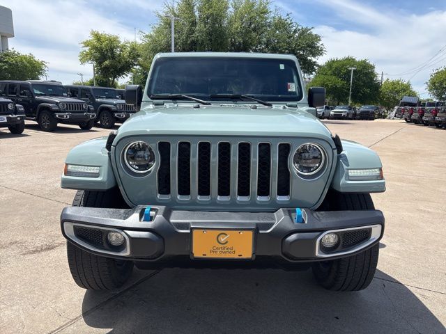 Certified 2023 Jeep Wrangler 4xe Sahara 4XE with VIN 1C4JJXP63PW605724 for sale in Plano, TX