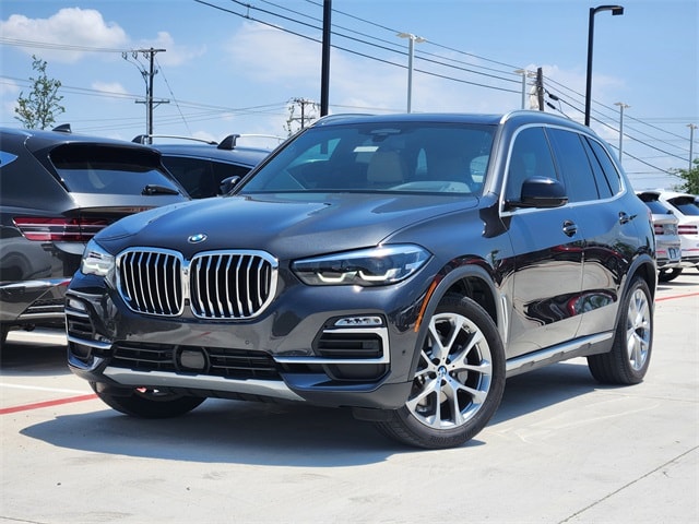 Used 2021 BMW X5 40i with VIN 5UXCR4C04M9H53653 for sale in Plano, TX