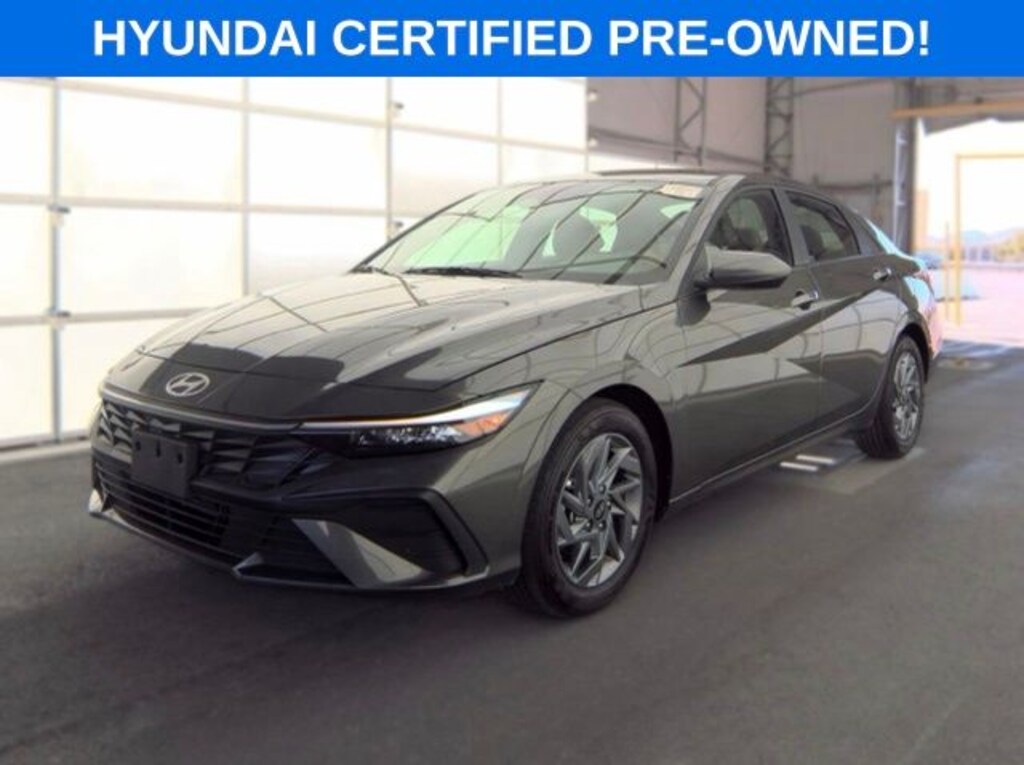 Certified 2025 Hyundai Elantra Hybrid Blue Sedan