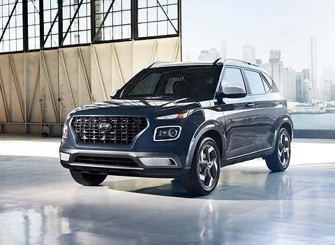 blue 2026 Hyundai Venue compact SUV
