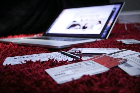 a pile of credit cards