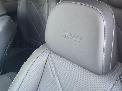 Hyundai XRT emblem on a headrest of the 2026 Hyundai Palisade XRT