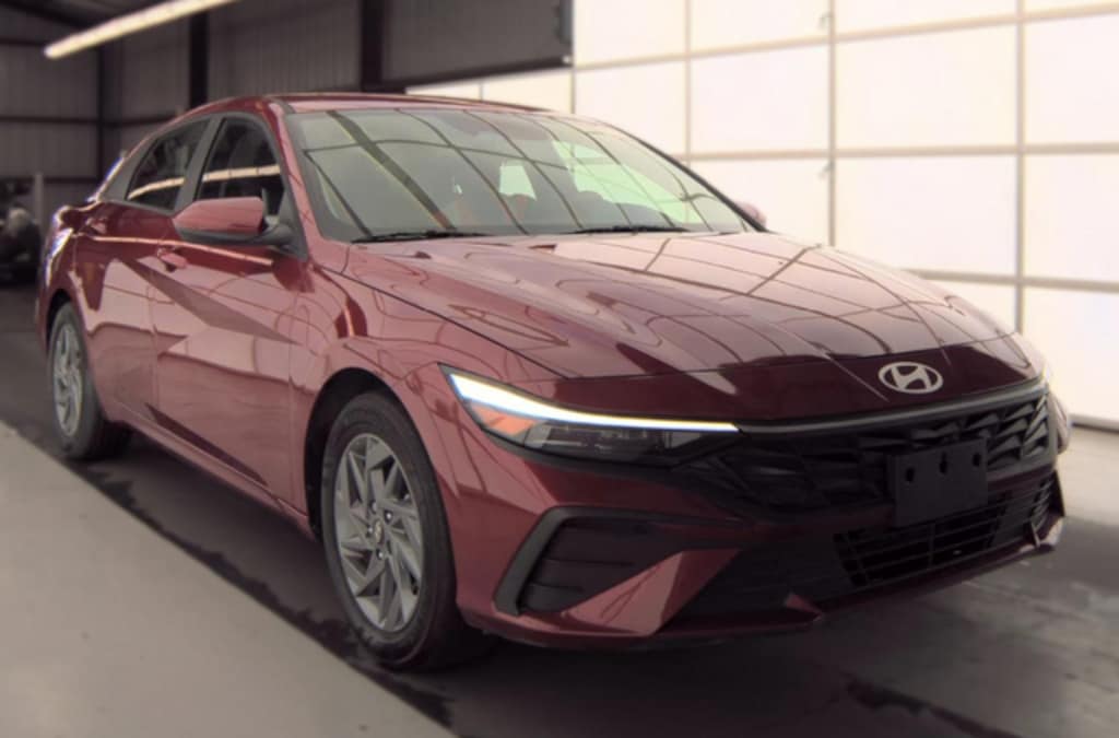 Certified 2025 Hyundai Elantra Hybrid Blue Sedan