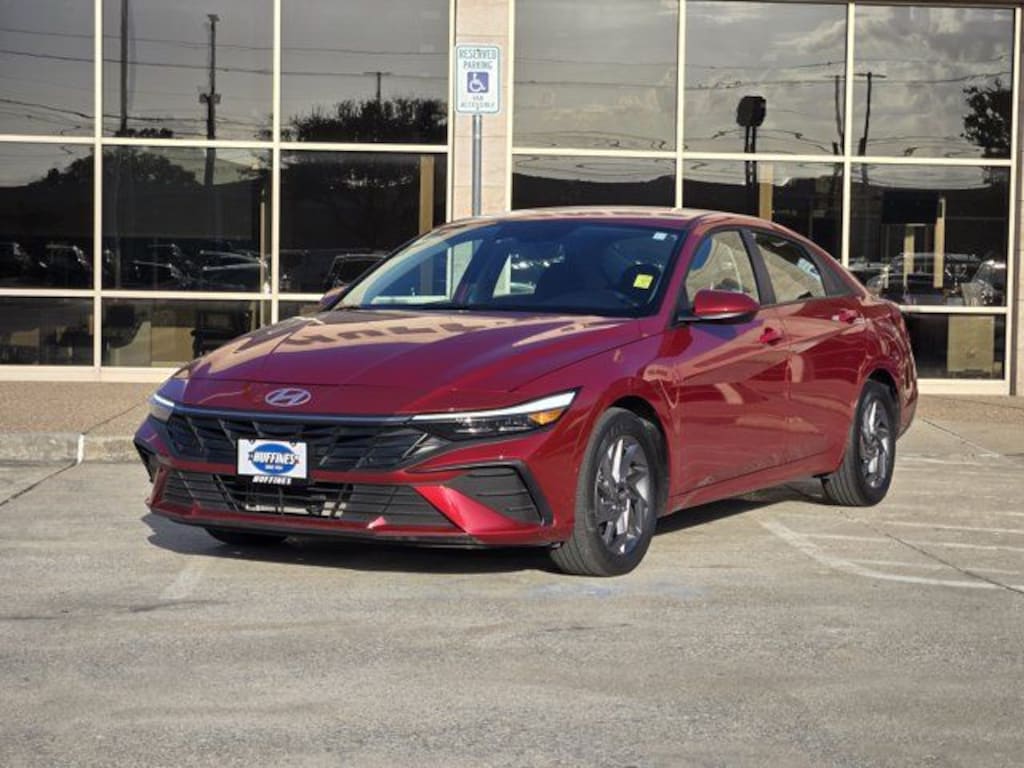 Certified 2025 Hyundai Elantra Hybrid Blue Sedan