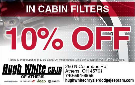 10% Off In-Cabin Filters
