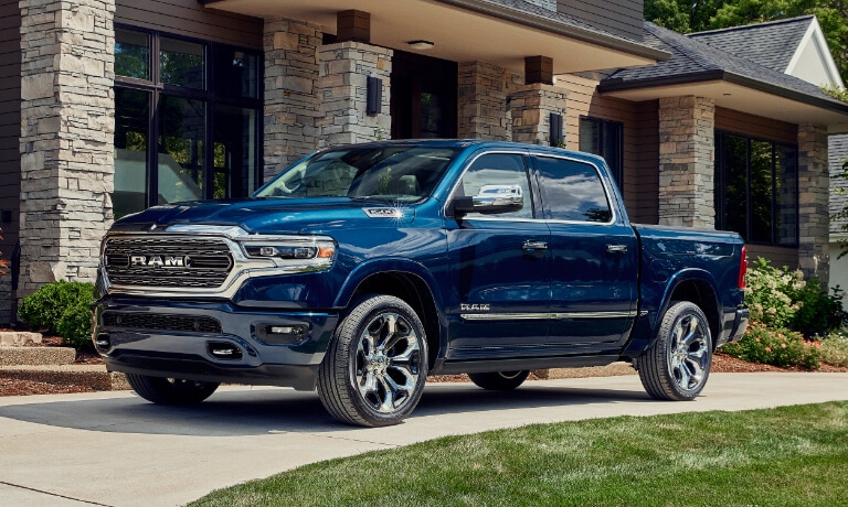 2023 Ram 1500 parked outside a house
