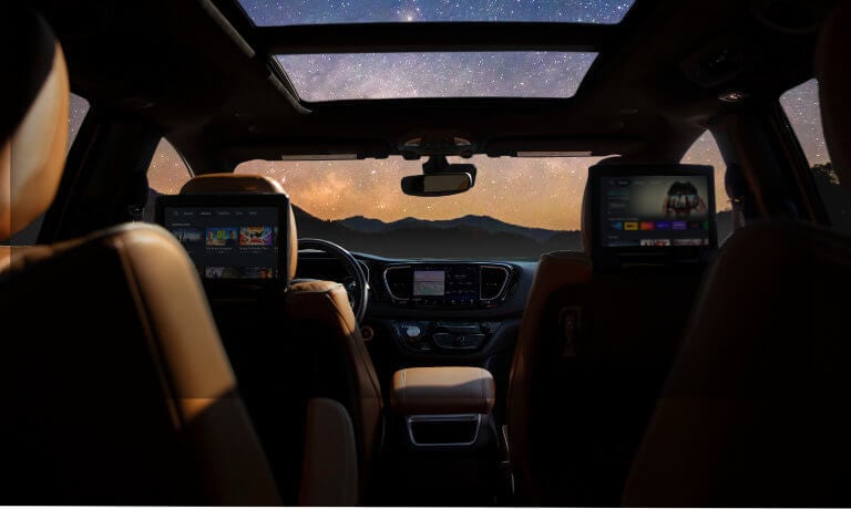 2023 Chrysler Pacifica front seats with starry sky