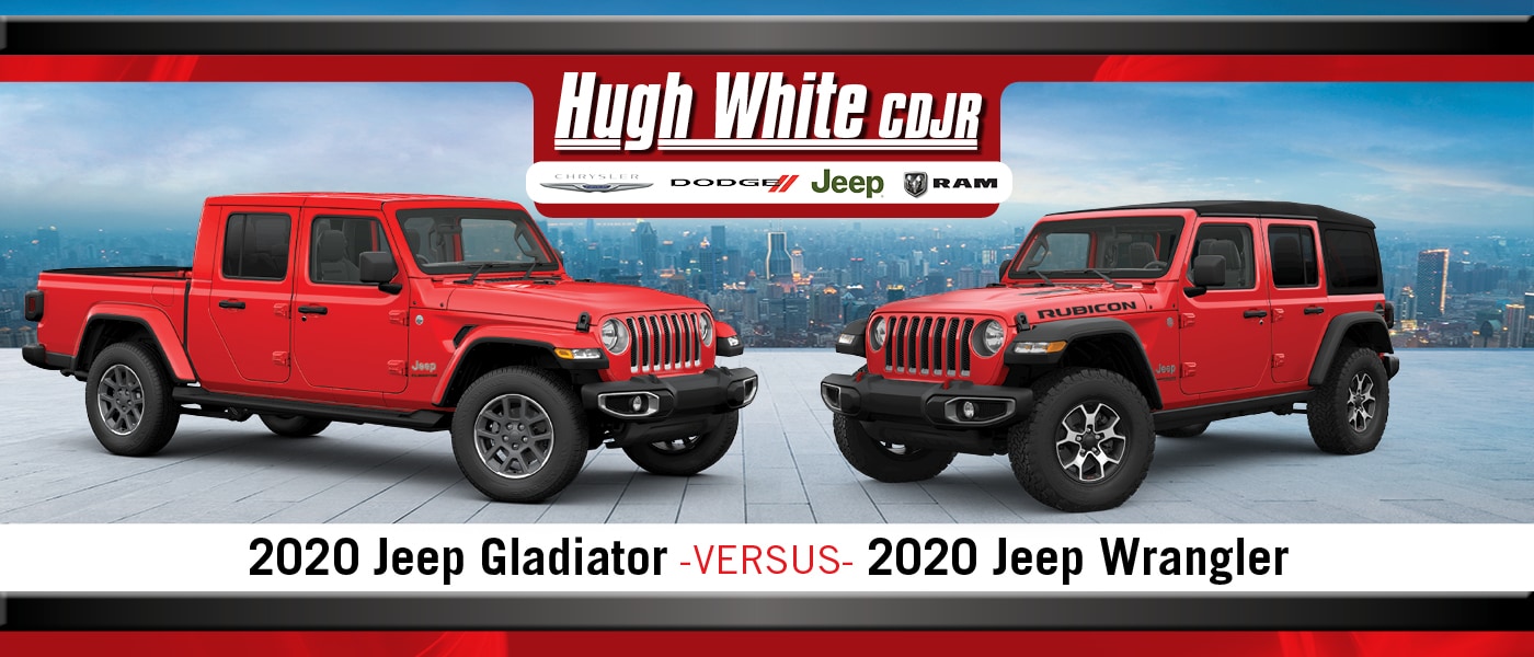 2020 Jeep Gladiator and the 2020 Jeep Wrangler