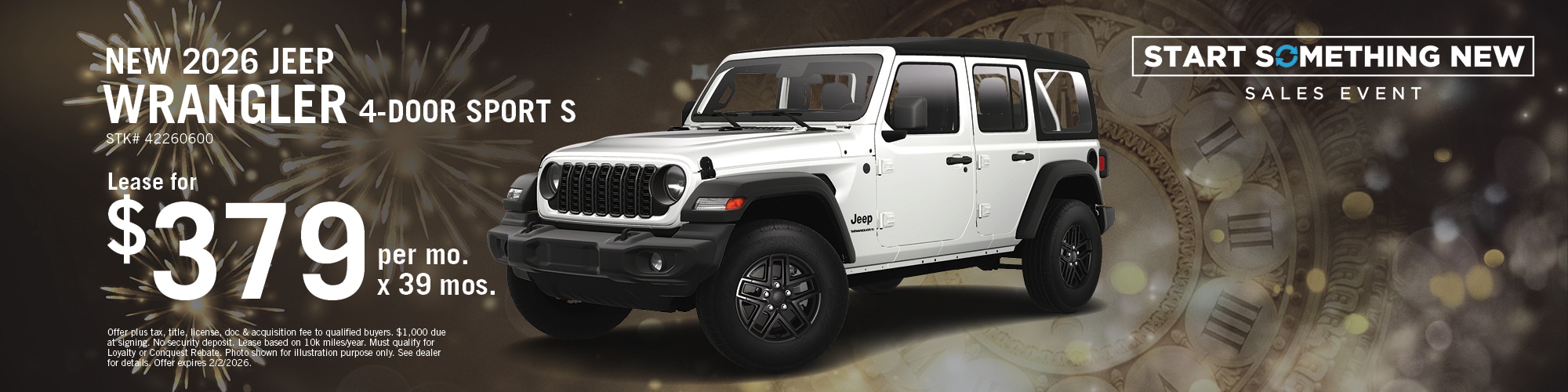 2026 Jeep Wrangler Sport S Offer | Hugh White CDJR
