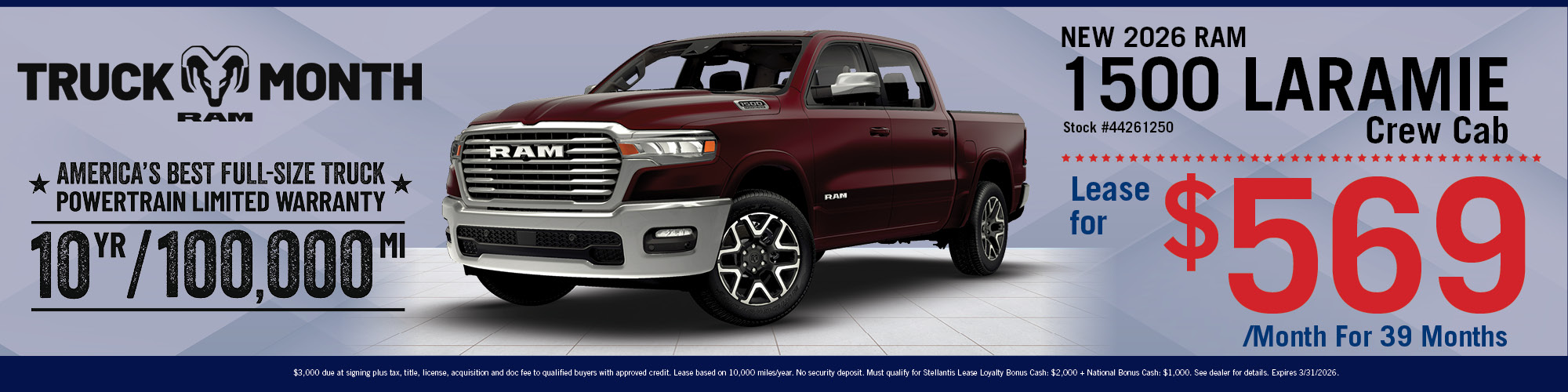 2026 Ram 1500 Laramie Offer | Hugh White CDJR